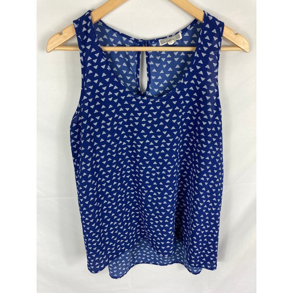 Pleione Blue White Patterned Flow Tank Size Small